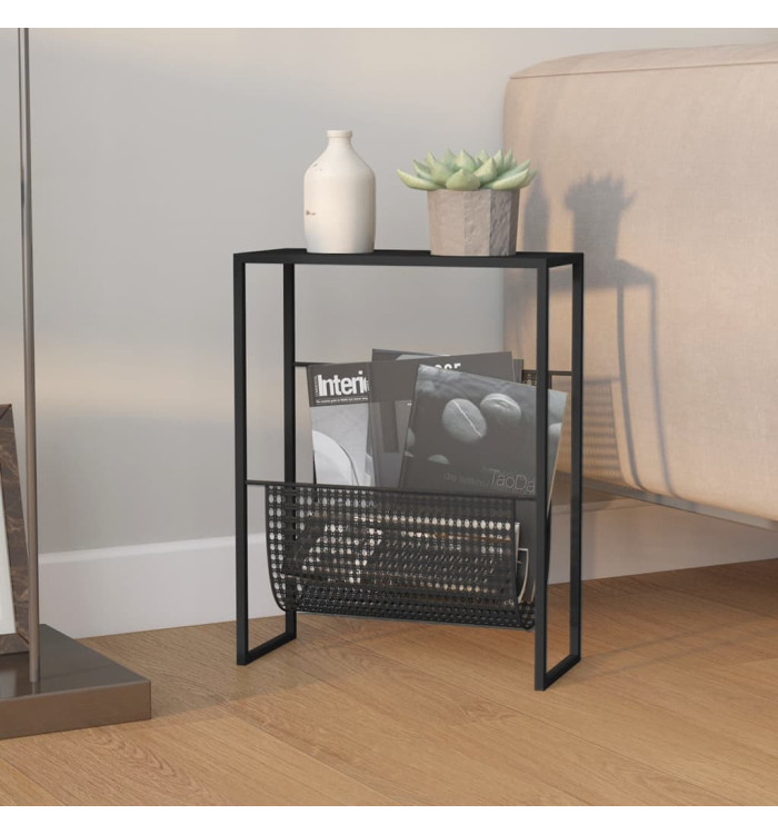 Porte-revue Noir 35x15x45 cm Acier | Mobilier & Déco