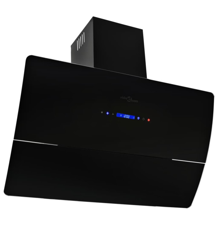 Hotte murale acier inoxydable 756 m³/h 90 cm Noir | Mobilier & Déco