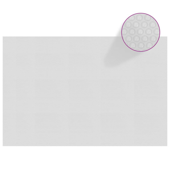Film solaire de piscine flottant PE 300x200 cm Gris | Mobilier & Déco