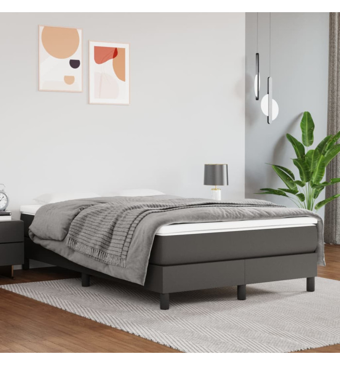 Matelas de lit à ressorts ensachés Gris 120x200x20cm Similicuir | Mobilier & Déco