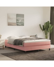 Matelas de lit à ressorts ensachés Rose 140x190x20 cm Velours | Mobilier & Déco