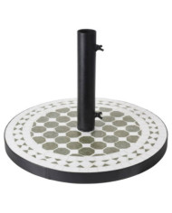 ProGarden Socle de parasol Design Terra Mosaic Vert et blanc | Mobilier & Déco