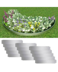 Clôture de pelouse 15 pcs Acier galvanisé 100x20 cm | Mobilier & Déco