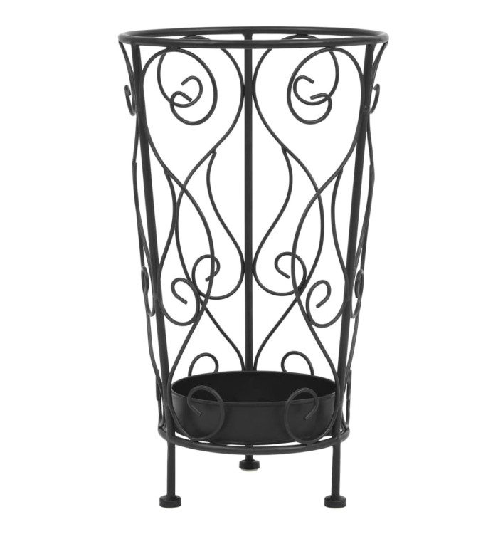 Porte-parapluie Style vintage Métal 26 x 46 cm Noir | Mobilier & Déco
