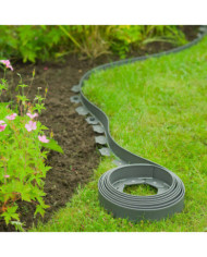 Nature Bordure de jardin 5 cm x 10 m Gris | Mobilier & Déco