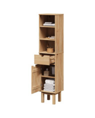 Armoire de salle de bain OTTA 35x30x159 cm bois massif de pin | Mobilier & Déco