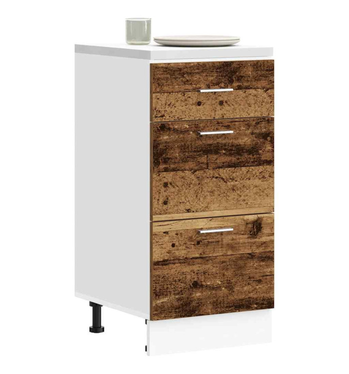 Armoire de plancher "Lyon" vieux bois 40x46x81,5 cm | Mobilier & Déco