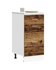 Armoire de plancher "Lyon" vieux bois 40x46x81,5 cm | Mobilier & Déco
