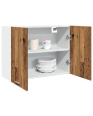 Armoire suspendue "Lyon" vieux bois 80x31x60 cm | Mobilier & Déco