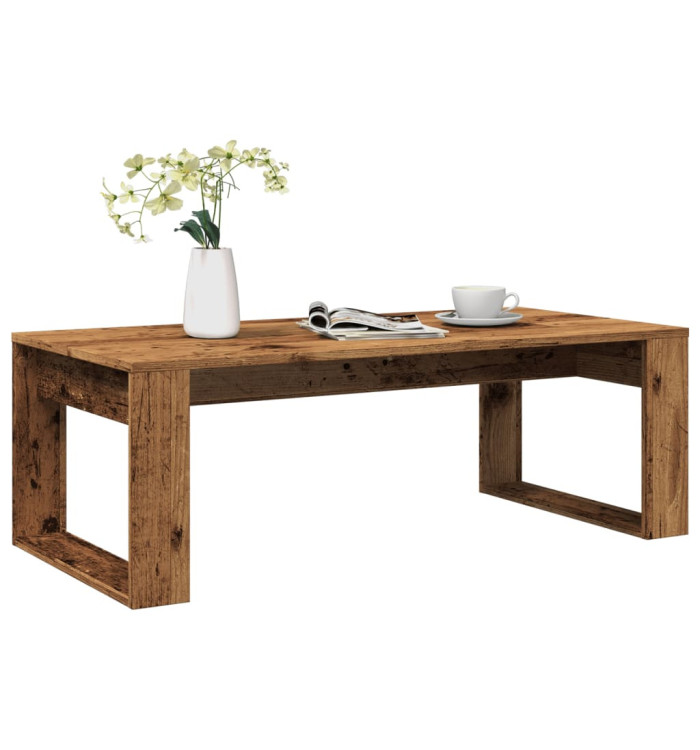 Table basse vieux bois 102x50x35 cm bois d'ingénierie | Mobilier & Déco