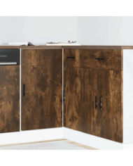 Meuble bas du lavabo "Lyon" chêne fumé bois d'ingénierie | Mobilier & Déco
