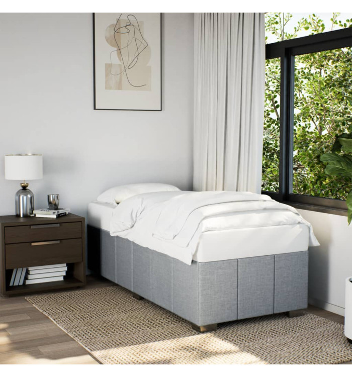 Cadre de lit sans matelas gris clair 80x200 cm tissu | Mobilier & Déco