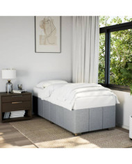 Cadre de lit sans matelas gris clair 80x200 cm tissu | Mobilier & Déco