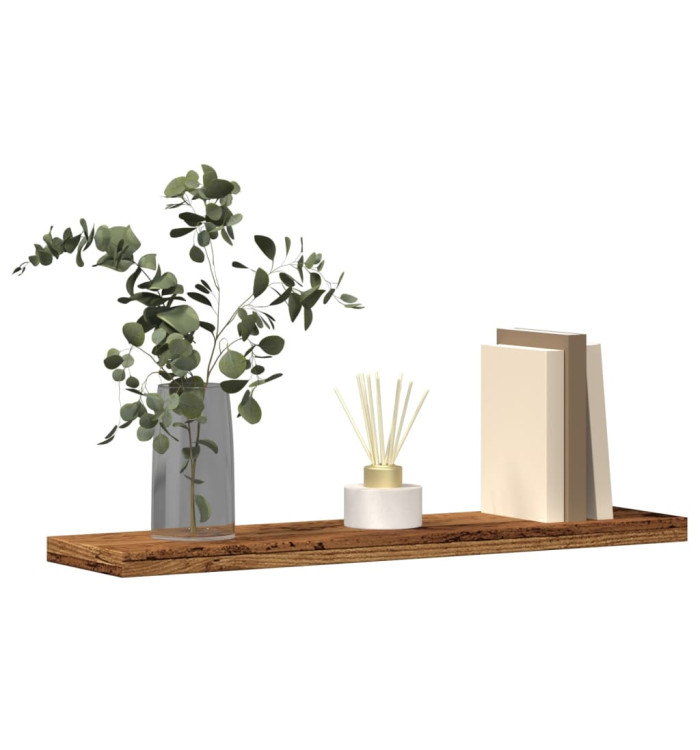 Étagères murales 4 pcs vieux bois 40x10x1,5cm bois d'ingénierie | Mobilier & Déco