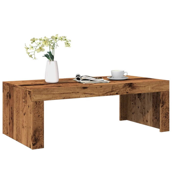 Table basse vieux bois 102x50x35 cm bois d'ingénierie | Mobilier & Déco