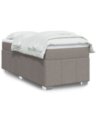 Sommier à lattes de lit avec matelas Taupe 90x200 cm Tissu | Mobilier & Déco
