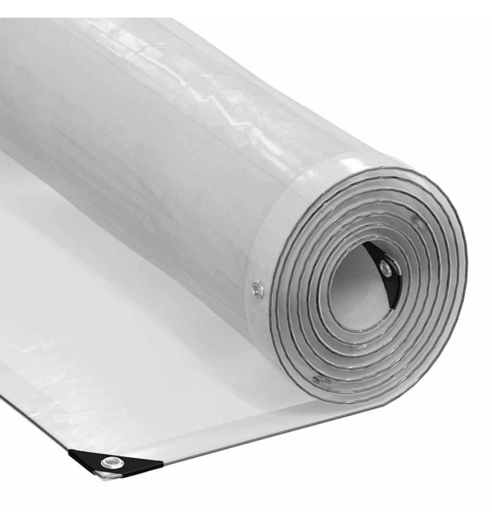 Bâche transparente avec œillets 6x12 m polyéthylène | Mobilier & Déco
