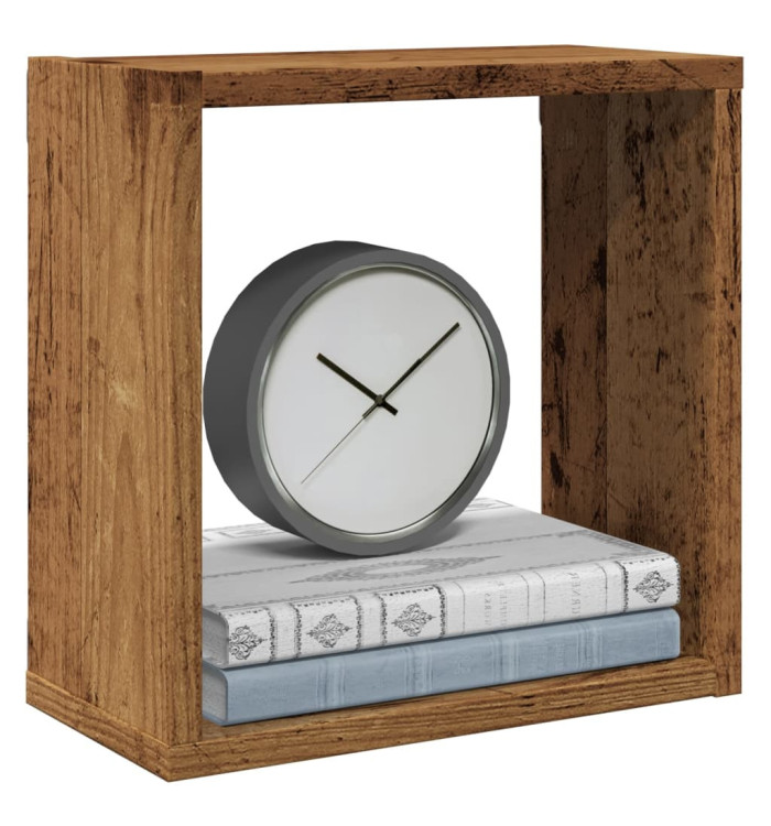 Étagères cube murales 6 pcs vieux bois 30x15x30 cm | Mobilier & Déco