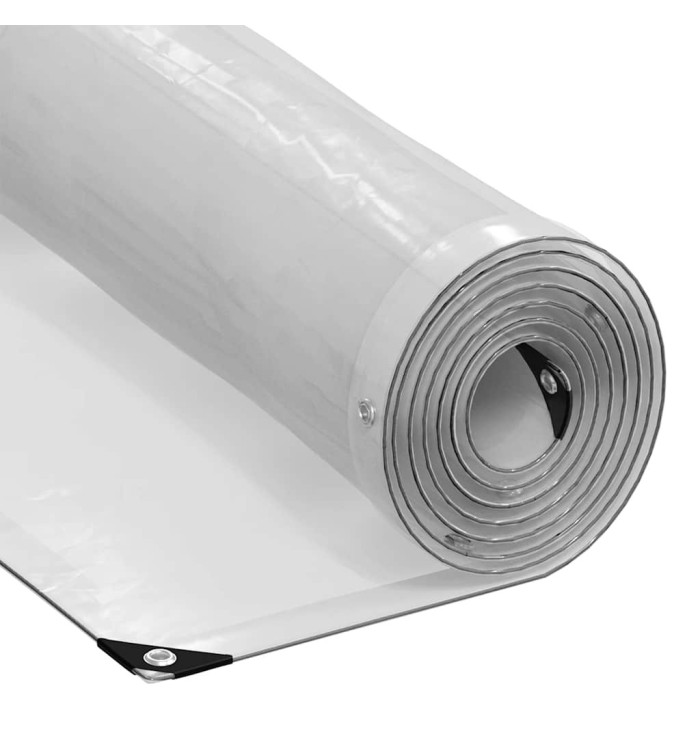 Bâche transparente avec œillets 5x8 m polyéthylène | Mobilier & Déco