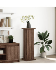 Piédestal avec rangement chêne marron bois d'ingénierie | Mobilier & Déco