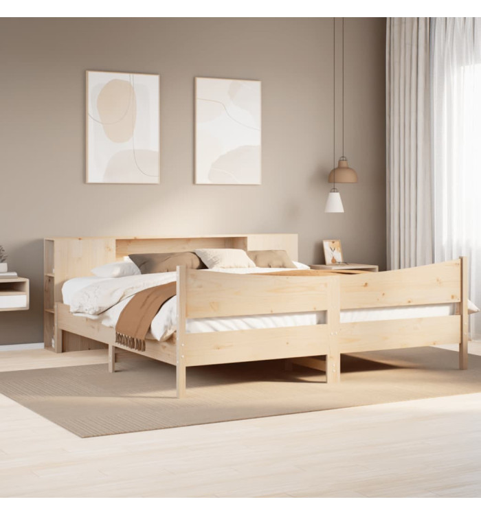 Cadre de lit sans matelas 200x200 cm bois massif de pin | Mobilier & Déco