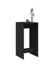 Table de bar noir 51x50x103,5 cm bois d'ingénierie | Mobilier & Déco