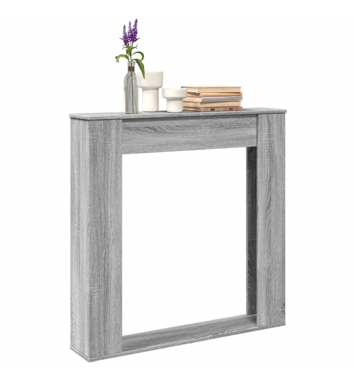  Cadre de cheminée sonoma gris 100x20x100 cm bois d'ingénierie | Mobilier & Déco