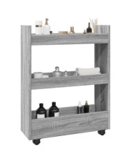 Chariot de rangement étroit 3 niveaux sonoma gris | Mobilier & Déco