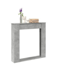  Cadre de cheminée gris béton 100x20x100 cm bois d'ingénierie | Mobilier & Déco