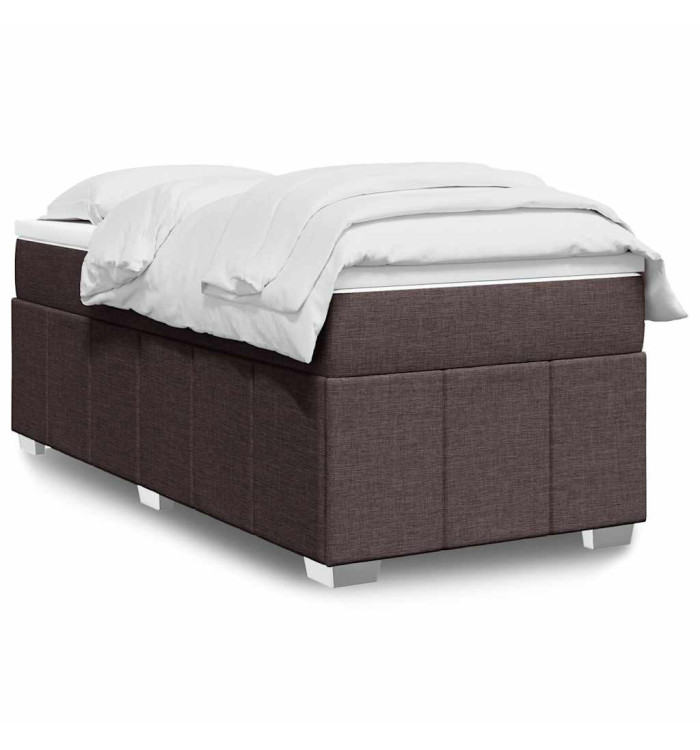 Sommier à lattes de lit avec matelas Marron foncé 100x200 cm | Mobilier & Déco