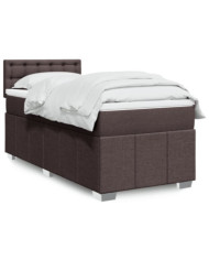 Sommier à lattes de lit avec matelas Marron foncé 100x200 cm | Mobilier & Déco
