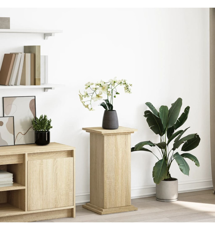 Piédestal avec rangement chêne sonoma bois d'ingénierie | Mobilier & Déco