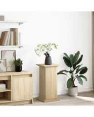 Piédestal avec rangement chêne sonoma bois d'ingénierie | Mobilier & Déco