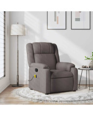 Fauteuil de massage inclinable Taupe Tissu | Mobilier & Déco