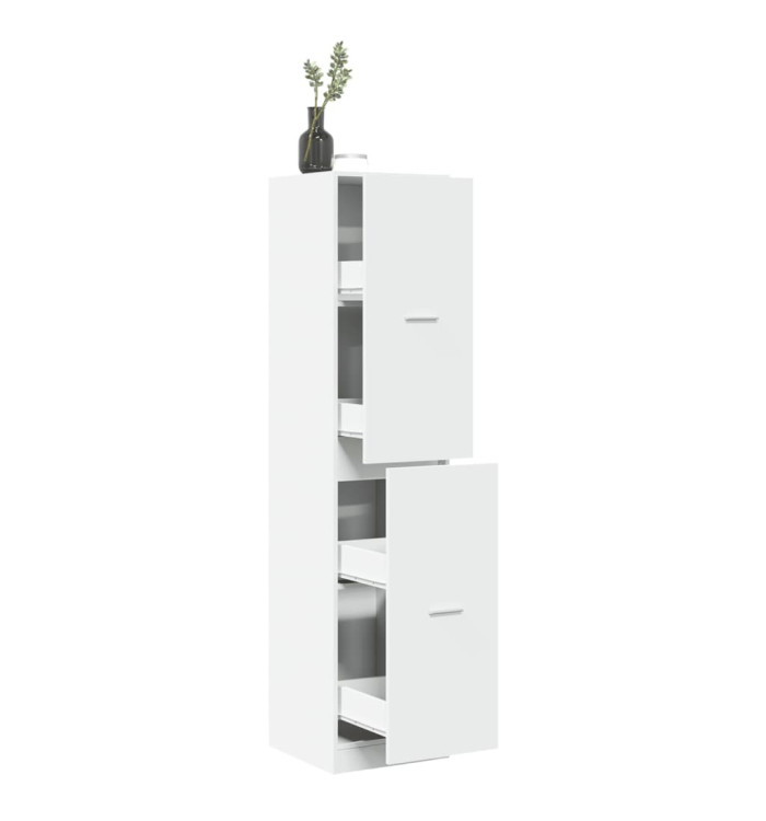 Armoire d'apothicaire blanc 40x41x174,5 cm bois d'ingénierie | Mobilier & Déco