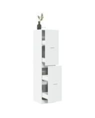 Armoire d'apothicaire blanc 40x41x174,5 cm bois d'ingénierie | Mobilier & Déco