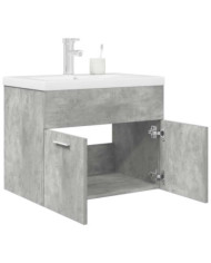 Armoire lavabo de salle de bain avec bassin intégré et robinet | Mobilier & Déco