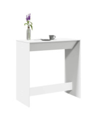 Table de bar blanc 102x50x103,5 cm bois d'ingénierie | Mobilier & Déco