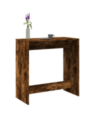 Table de bar chêne fumé 102x50x103,5 cm bois d'ingénierie | Mobilier & Déco