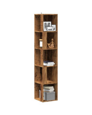 Armoire d'angle vieux bois 33x33x165 cm bois d'ingénierie | Mobilier & Déco