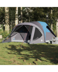 Tente familiale tunnel 6 personnes bleu imperméable | Mobilier & Déco