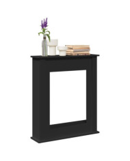  Cadre de cheminée noir 75x20x87,5 cm bois d'ingénierie | Mobilier & Déco