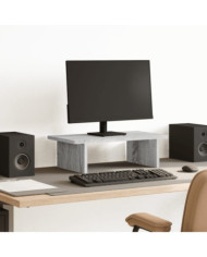 Support de moniteur sonoma gris 50x27x15 cm bois d'ingénierie | Mobilier & Déco