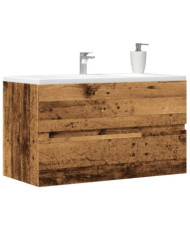 Armoire d'évier vieux bois 90x38,5x45 cm bois d'ingénierie | Mobilier & Déco