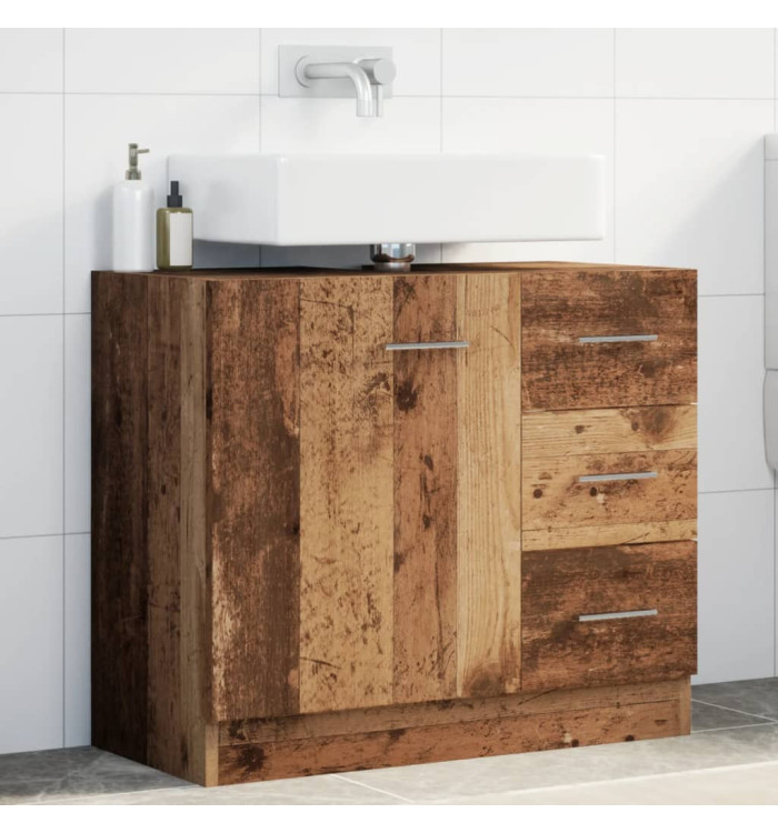 Armoire d'évier vieux bois 63x30x54 cm bois d'ingénierie | Mobilier & Déco