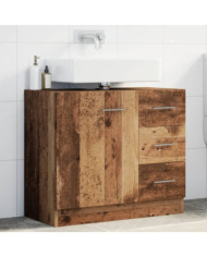 Armoire d'évier vieux bois 63x30x54 cm bois d'ingénierie | Mobilier & Déco