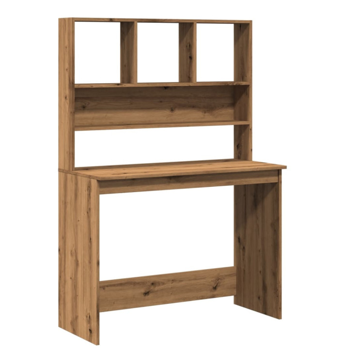 Bureau avec étagères chêne artisanal Bois d'ingénierie | Mobilier & Déco