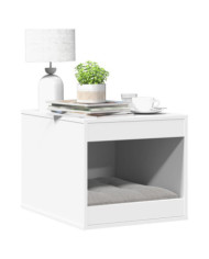 Meuble de bac à litière pour chat blanc bois d'ingénierie | Mobilier & Déco