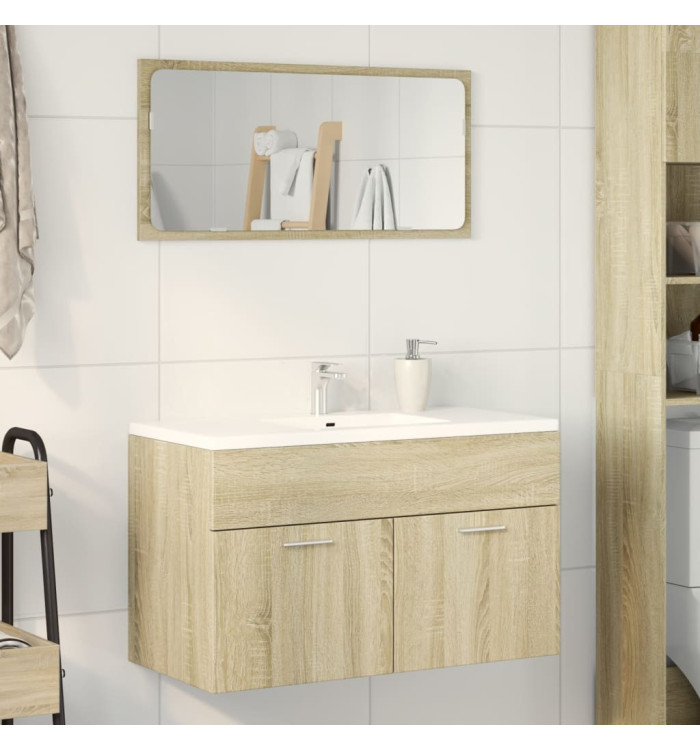 Armoire d'évier Chêne sonoma 80x38,5x46 cm Aggloméré | Mobilier & Déco