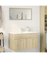 Armoire d'évier Chêne sonoma 80x38,5x46 cm Aggloméré | Mobilier & Déco